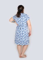 Халат жіночий N.EL 267-13 джинсовий/квітка - Зображення 3